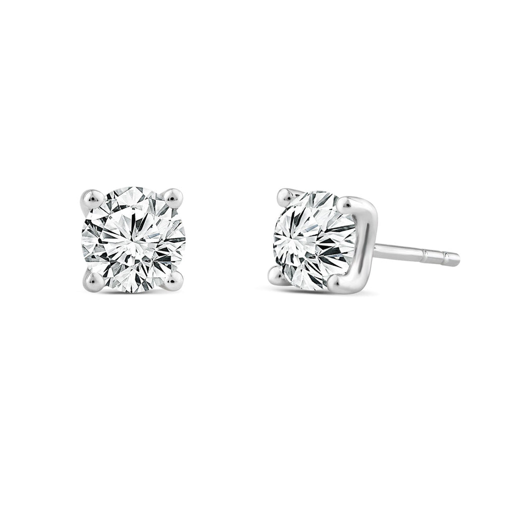 1.00ct Lab Grown Diamond Stud Earrings in 18K White Gold Earrings Boutique Diamond Jewellery   