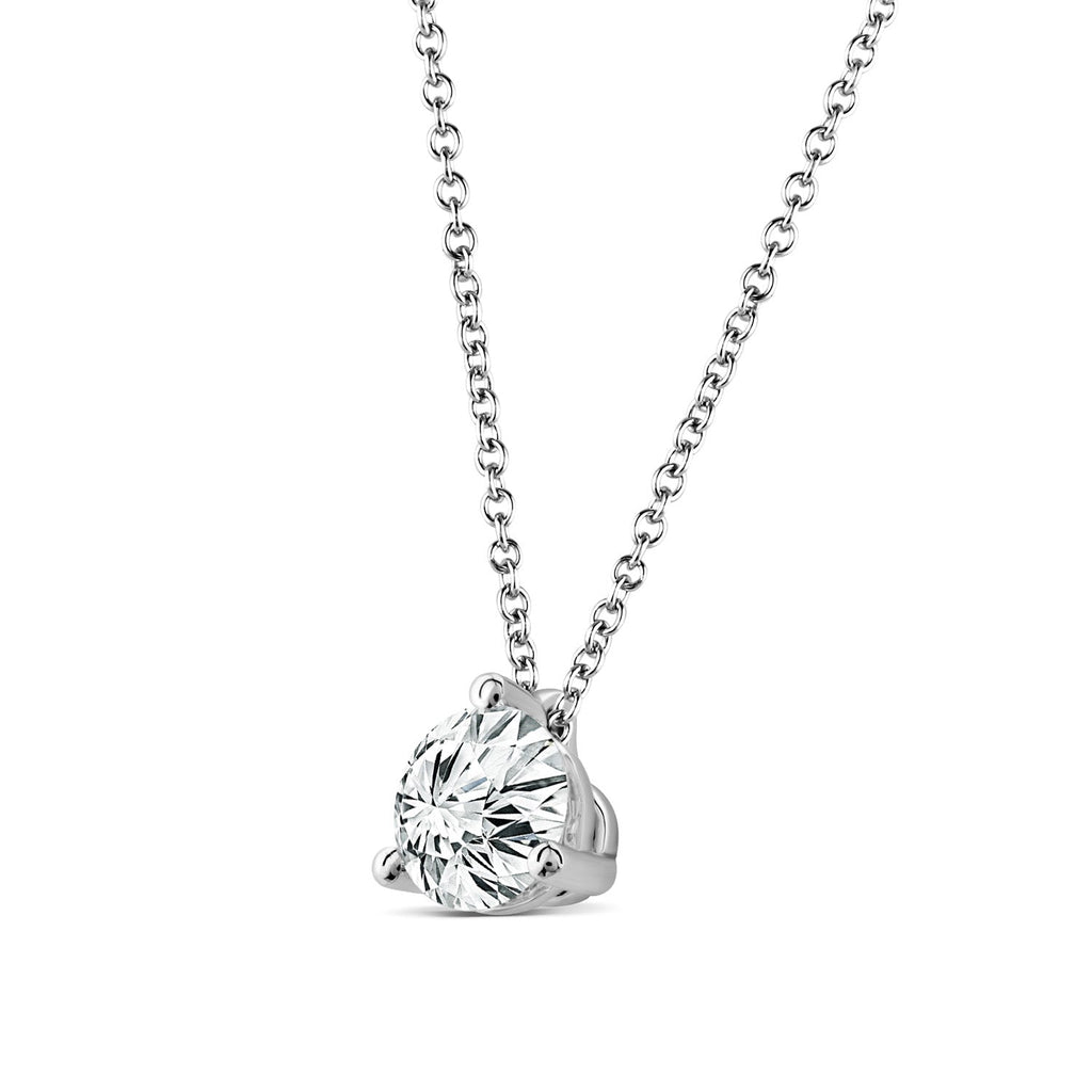 1.00ct Lab Grown Diamond Necklace in 18K White Gold Necklaces Boutique Diamond Jewellery   