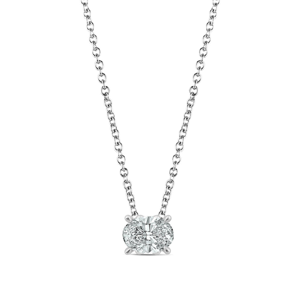 0.70ct Lab Grown Diamond Necklace in 18K White Gold Necklaces Boutique Diamond Jewellery   