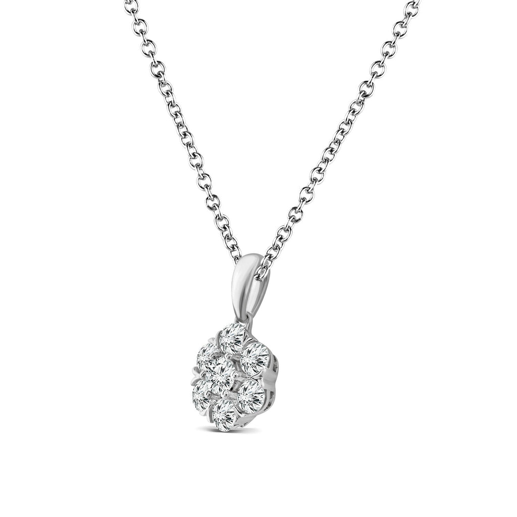 1.00ct Lab Grown Diamond Necklace in 18K White Gold Necklaces Boutique Diamond Jewellery   