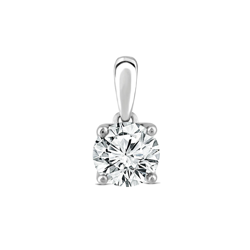 1.00ct Lab Grown Diamond Pendant in 18K White Gold Pendant Boutique Diamond Jewellery   