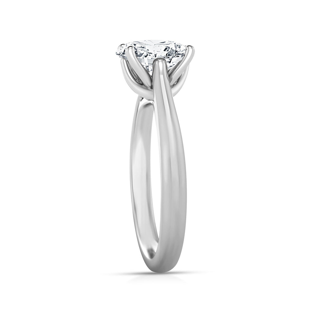 1.50ct Lab Grown Oval Diamond Ring in 18K White Gold Rings Boutique Diamond Jewellery   
