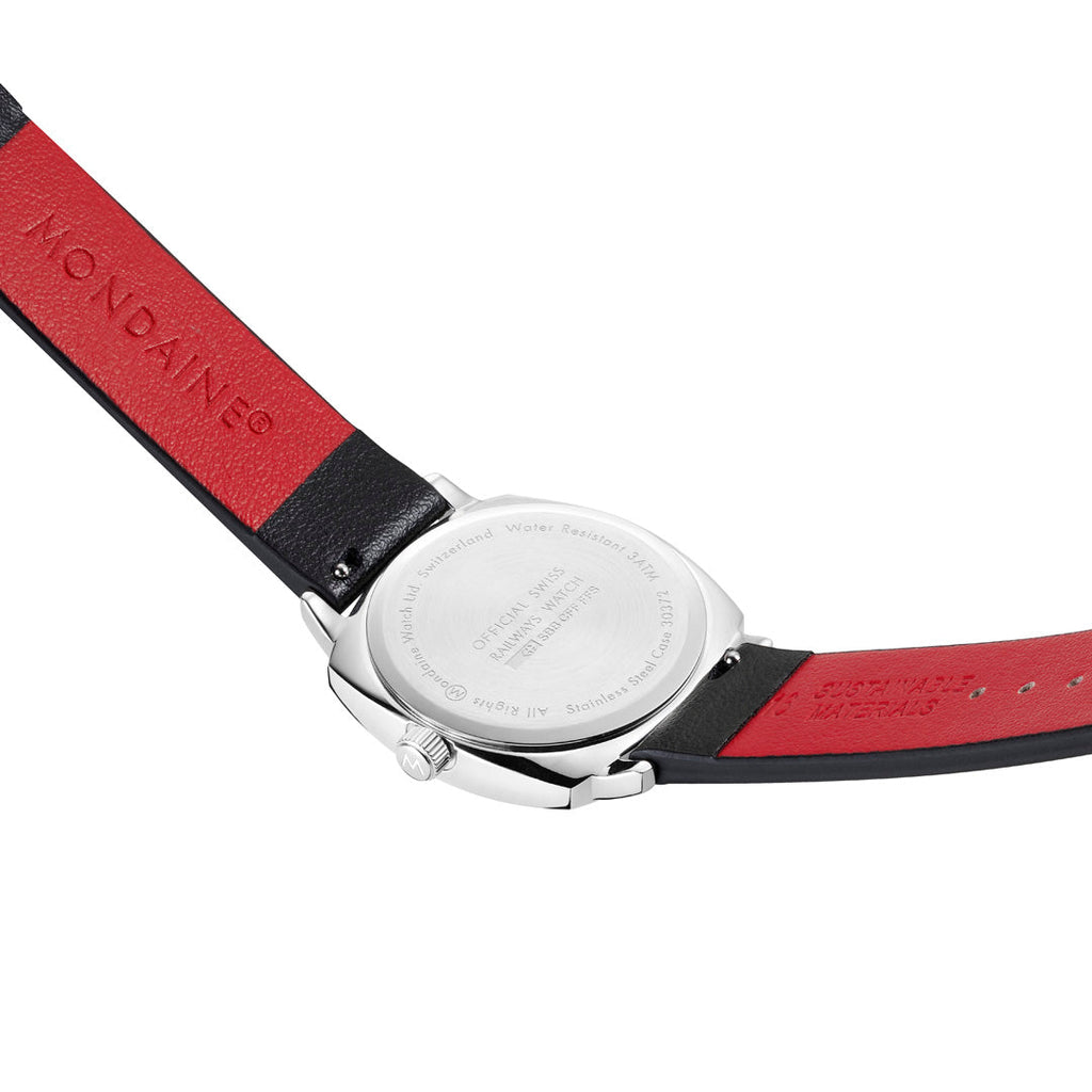 Mondaine Official Swiss Railways Petite Cushion 31mm Vegan Leather Watch Watches Mondaine   