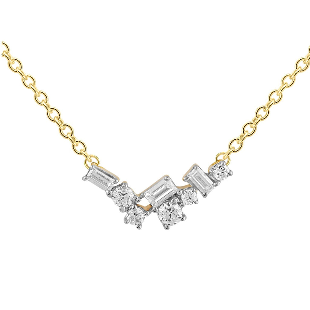 Necklace with 0.15ct Diamonds in 9K Yellow Gold Necklace Boutique Diamond Jewellery   