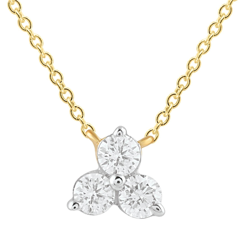 Necklace with 0.15ct Diamonds in 9K Yellow Gold Necklace Boutique Diamond Jewellery   