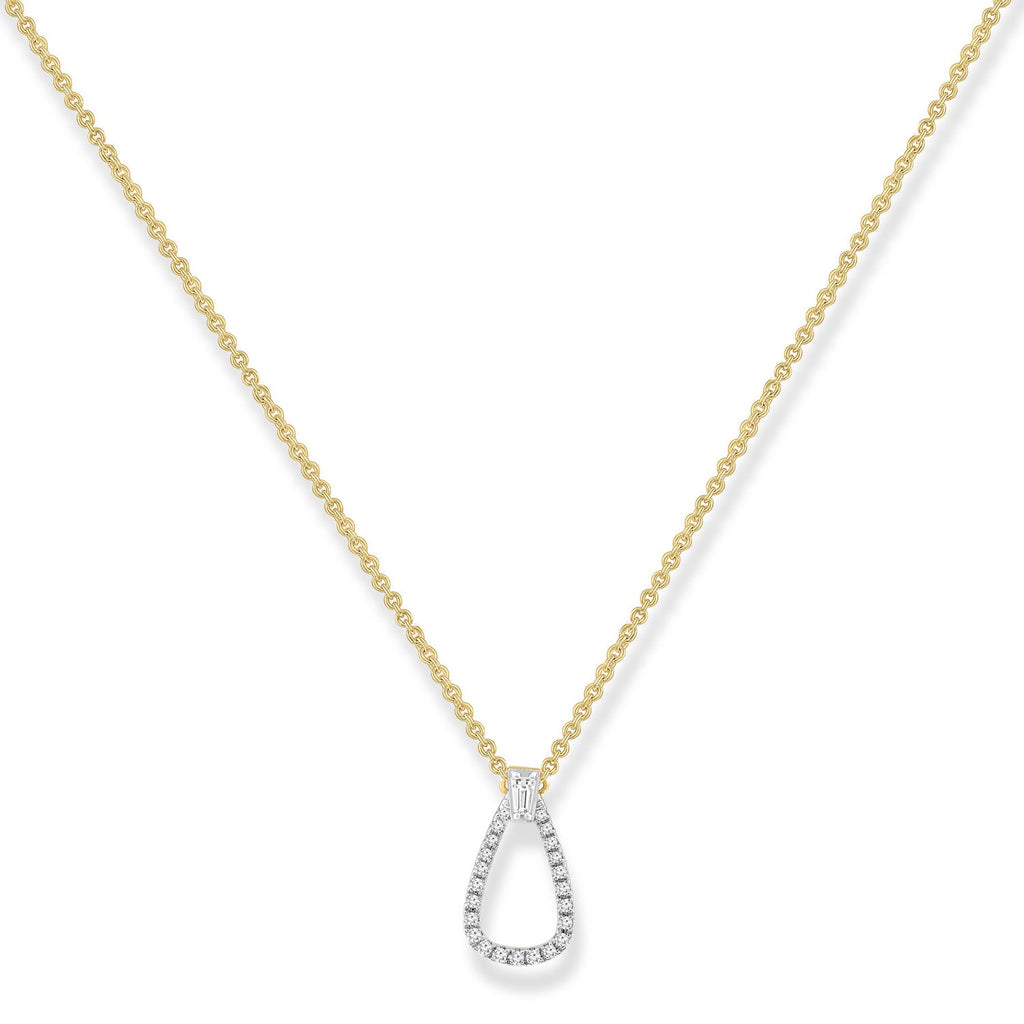 Diamond Necklace with 0.10ct Diamonds in 9K Yellow Gold Necklace Boutique Diamond Jewellery   