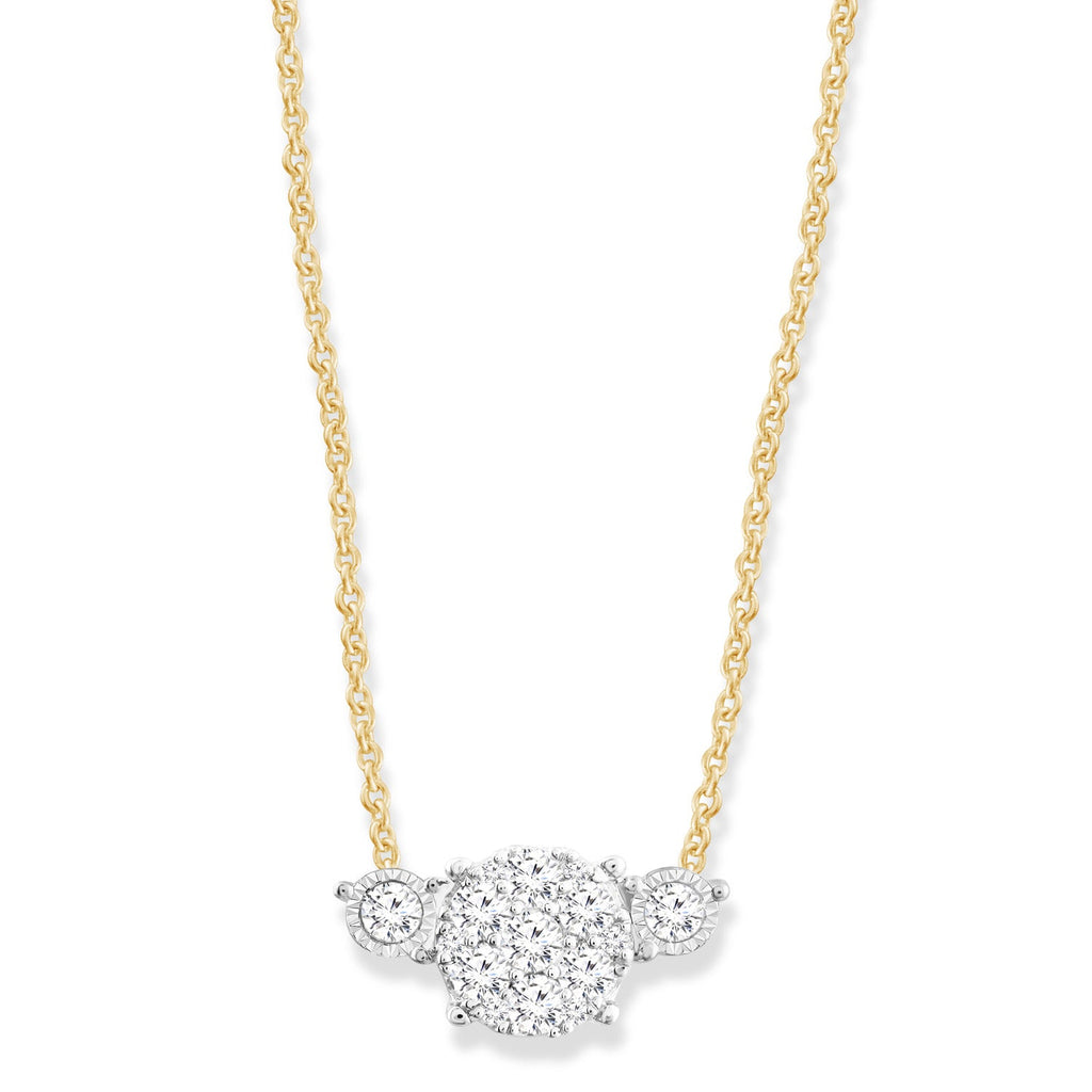 Diamond Necklace with 0.36ct Diamonds in 9K Yellow Gold Necklace Boutique Diamond Jewellery   