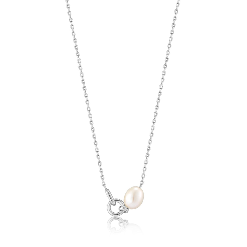 Ania Haie Silver Pearl Link Chain Necklace Necklaces Ania Haie   