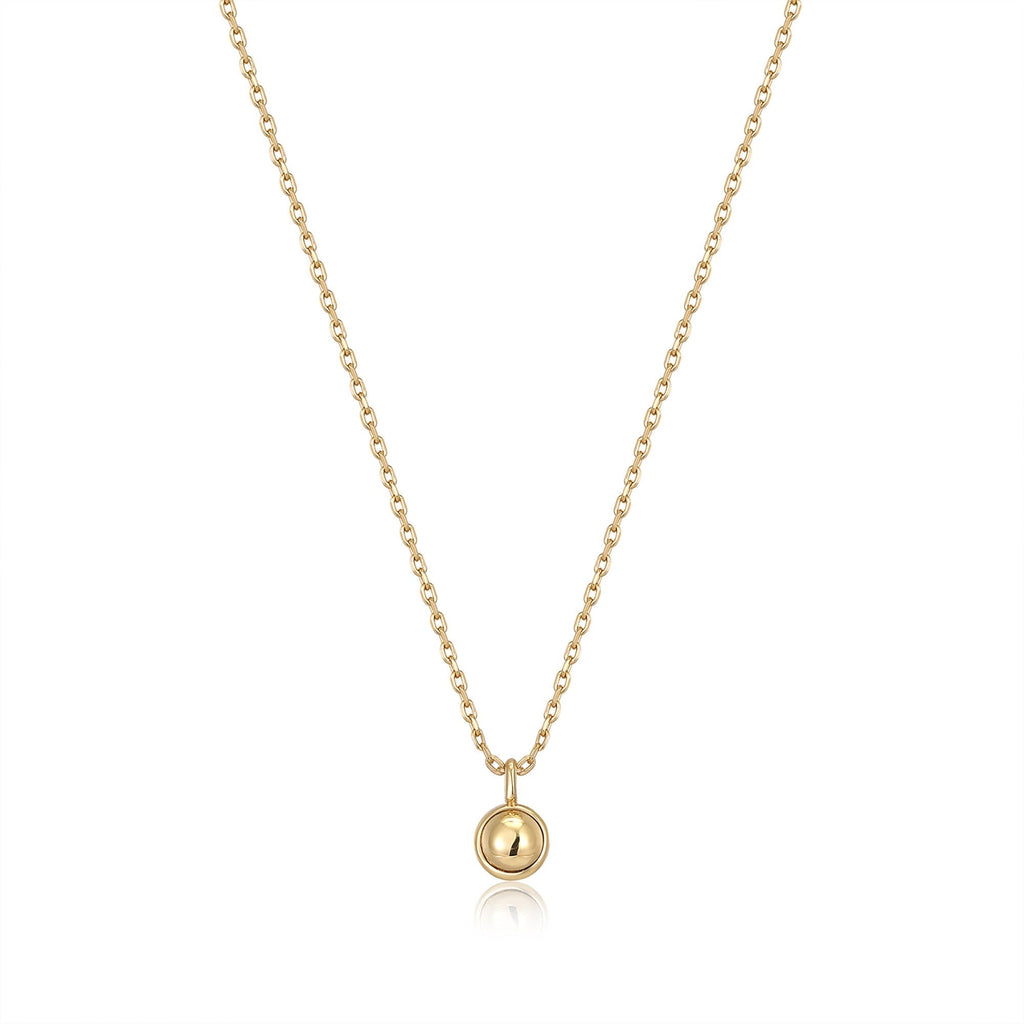 Ania Haie Gold Orb Drop Pendant Necklace Necklaces Ania Haie   