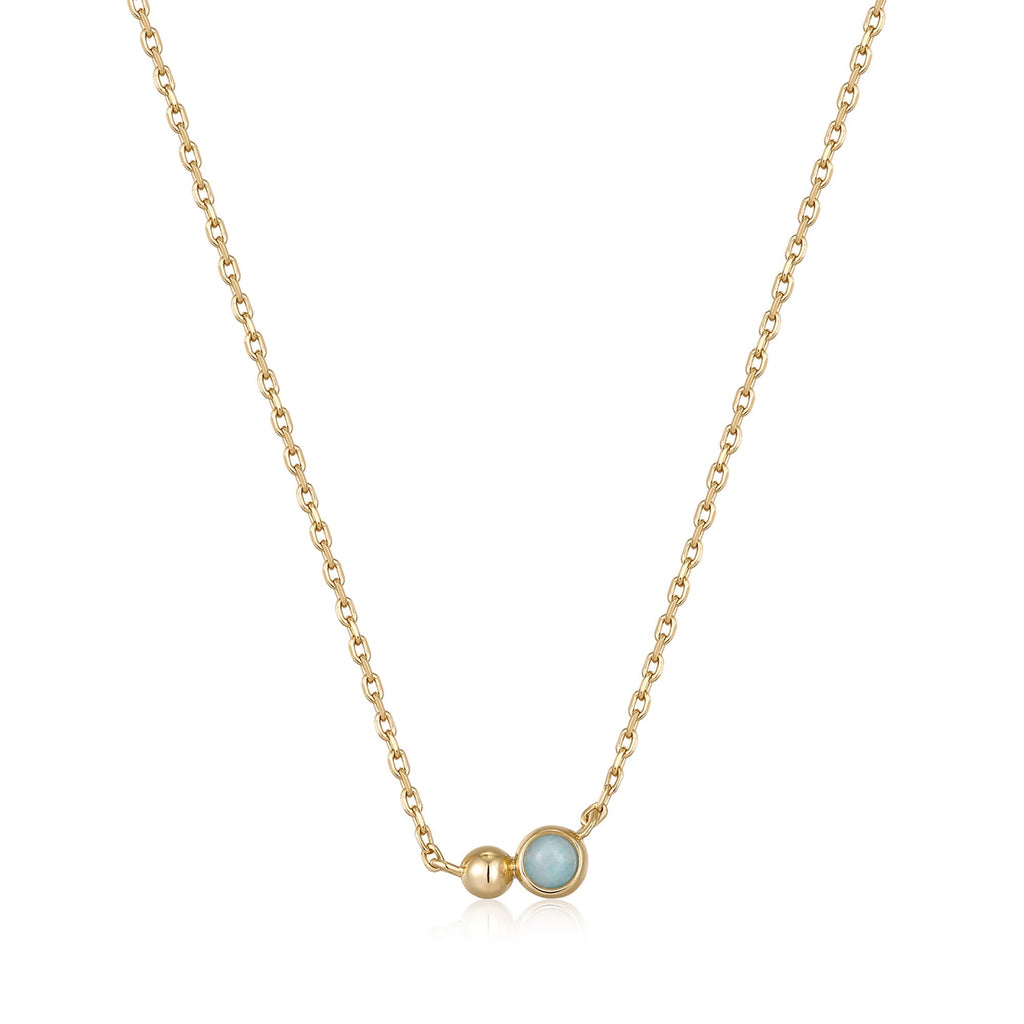 Ania Haie Gold Orb Amazonite Pendant Necklace Necklaces Ania Haie   