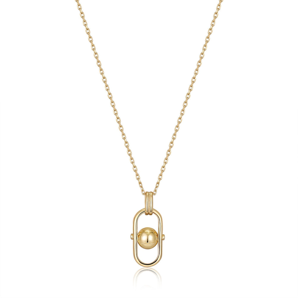 Ania Haie Gold Orb Link Drop Pendant Necklace Necklaces Ania Haie   