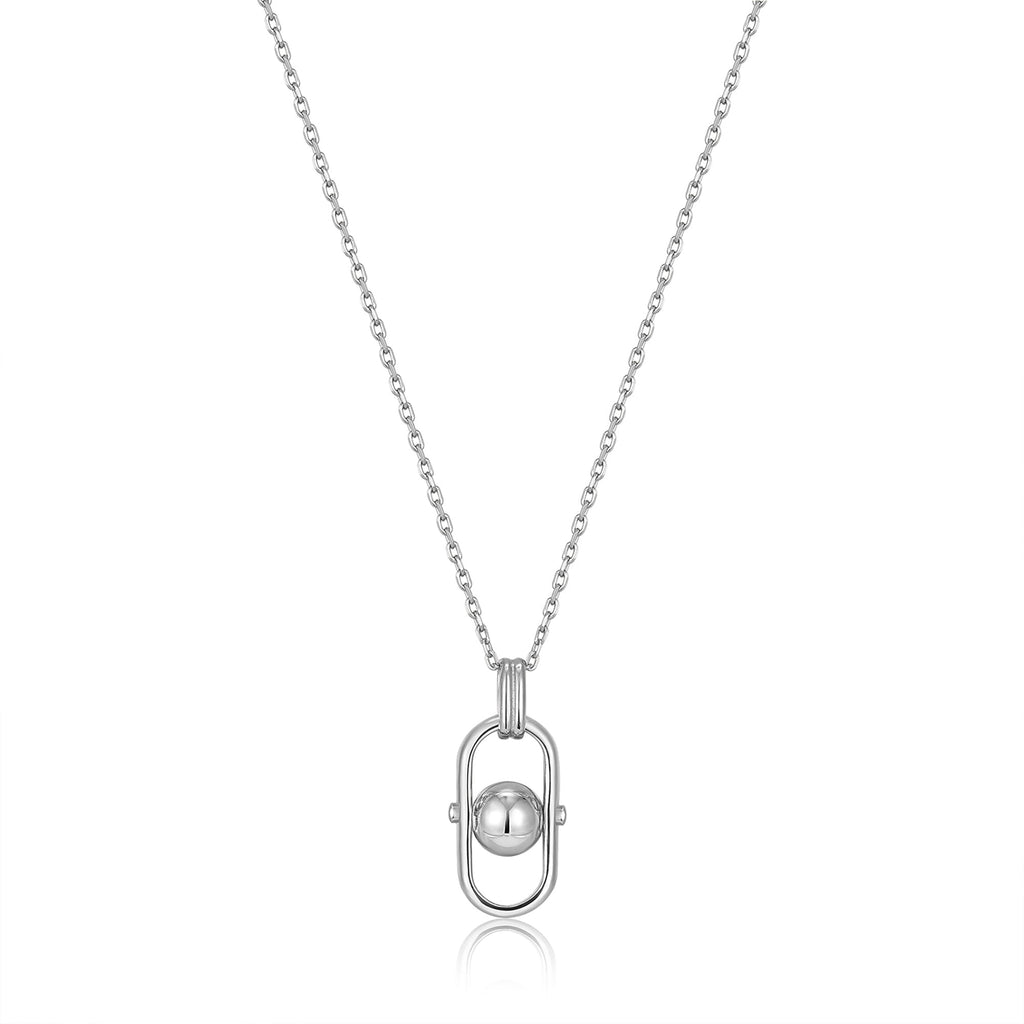 Ania Haie Silver Orb Link Drop Pendant Necklace Necklaces Ania Haie   