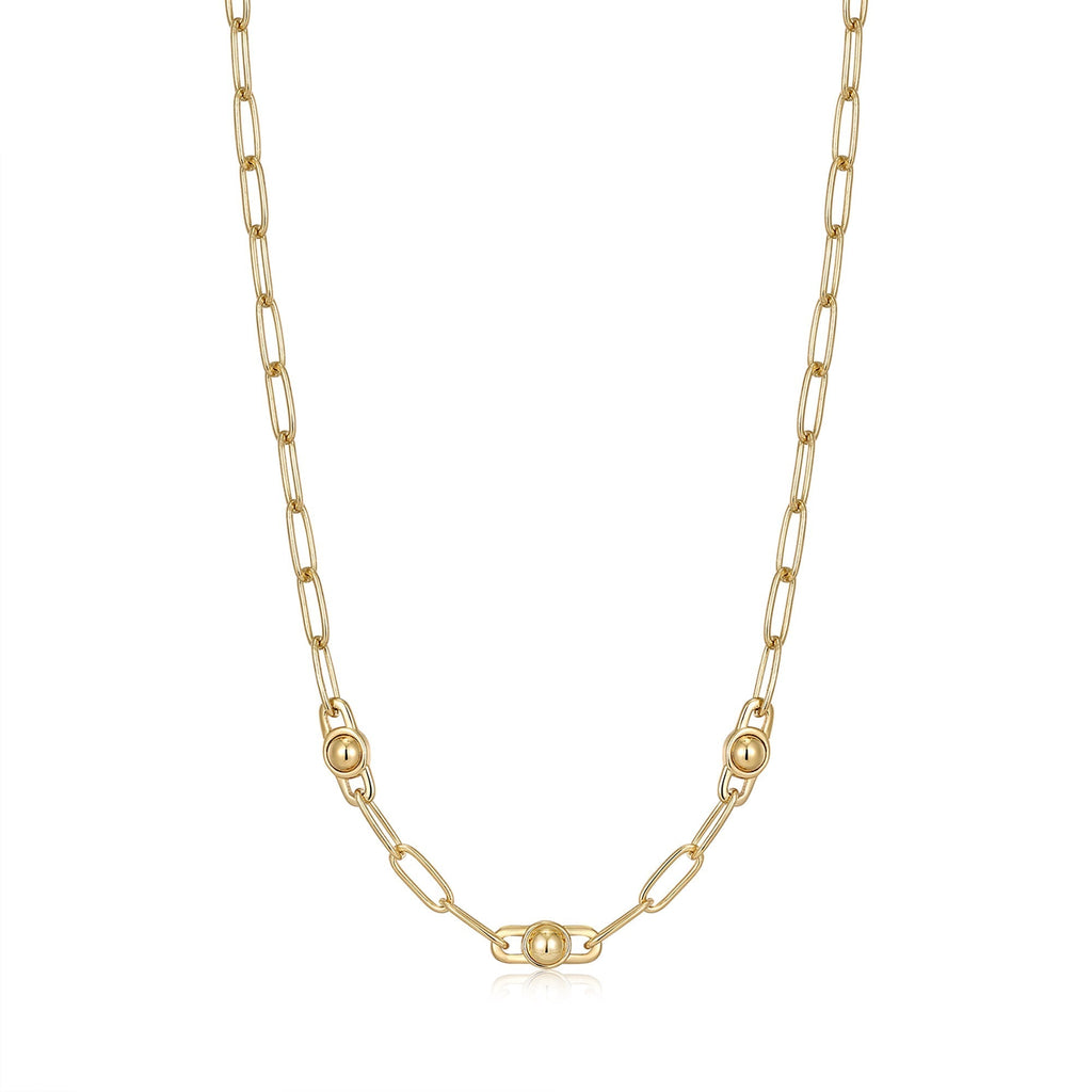 Ania Haie Gold Orb Link Chunky Chain Necklace Necklaces Ania Haie   