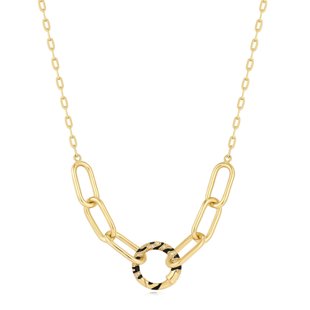 Ania Haie Gold Tiger Chain Charm Connector Necklace Necklace Ania Haie   