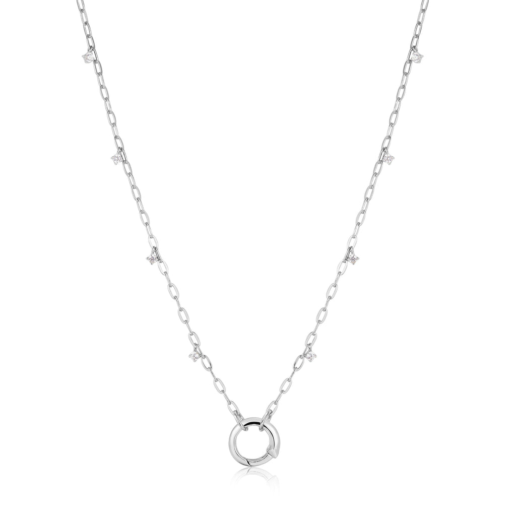 Ania Haie Silver Shimmer Chain Charm Connector Necklace Necklace Ania Haie   