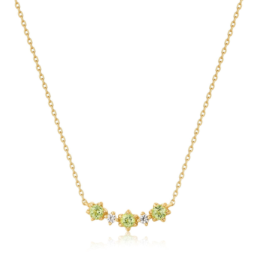 Ania Haie 14kt Gold Peridot and White Sapphire Necklace Necklace Ania Haie   