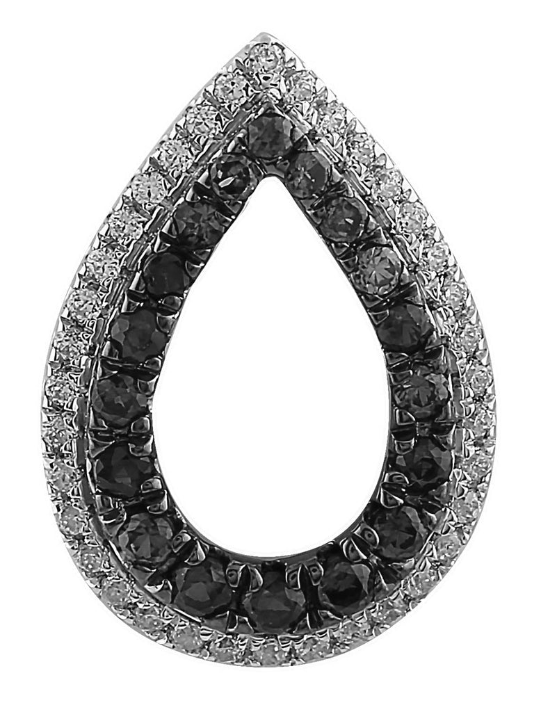 Black & White Diamond Pendants with 0.27ct Diamonds in 9K White Gold Pendant Boutique Diamond Jewellery   