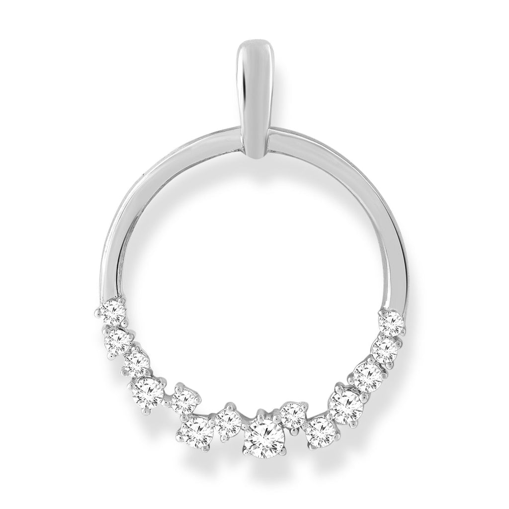 Diamond Pendant with 0.16ct Diamonds in 9K White Gold Pendant Boutique Diamond Jewellery   