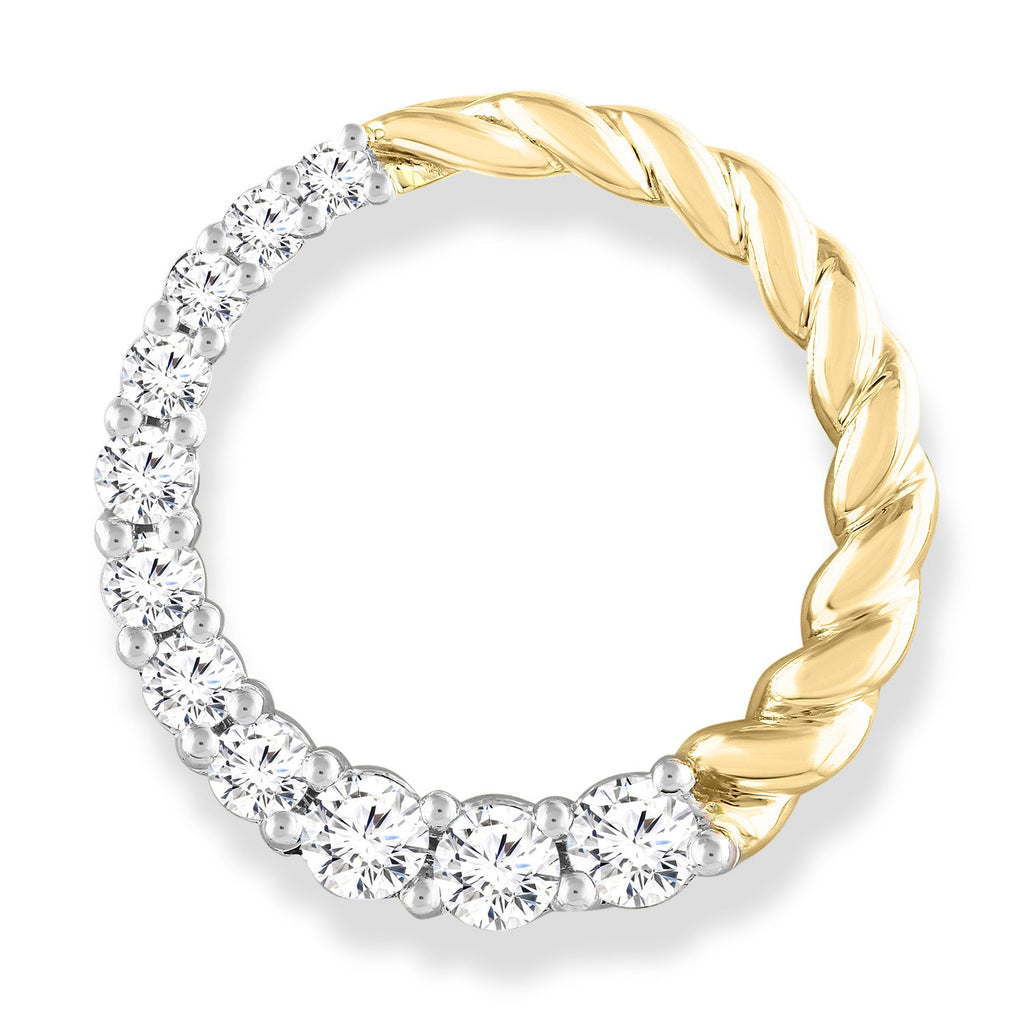Diamond Pendant with 0.50ct Diamonds in 9K Yellow Gold Pendant Boutique Diamond Jewellery   