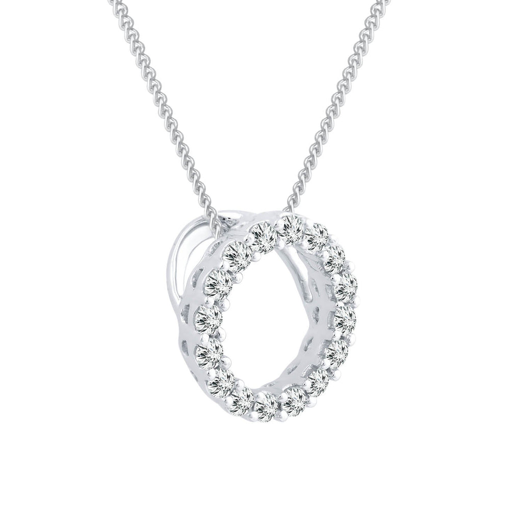 Diamond Pendant with 0.10ct Diamonds in 9K White Gold - PF-6111-W Pendant Boutique Diamond Jewellery   