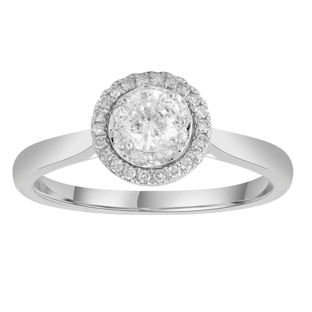 Ring with 0.50ct Diamonds in 9K White Gold Ring Boutique Diamond Jewellery   