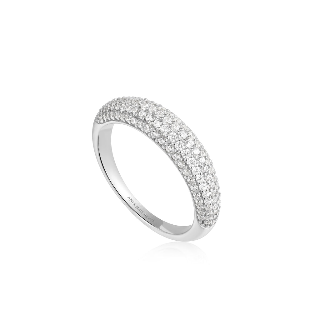 Ania Haie Silver Pave Dome Ring Ring Ania Haie   
