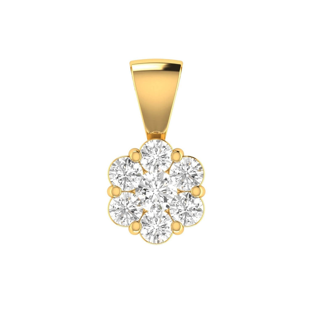 Cluster Diamond Pendant with 0.33ct Diamonds in 9K Yellow Gold - RJ9YPCLUS33GH Pendant Boutique Diamond Jewellery   