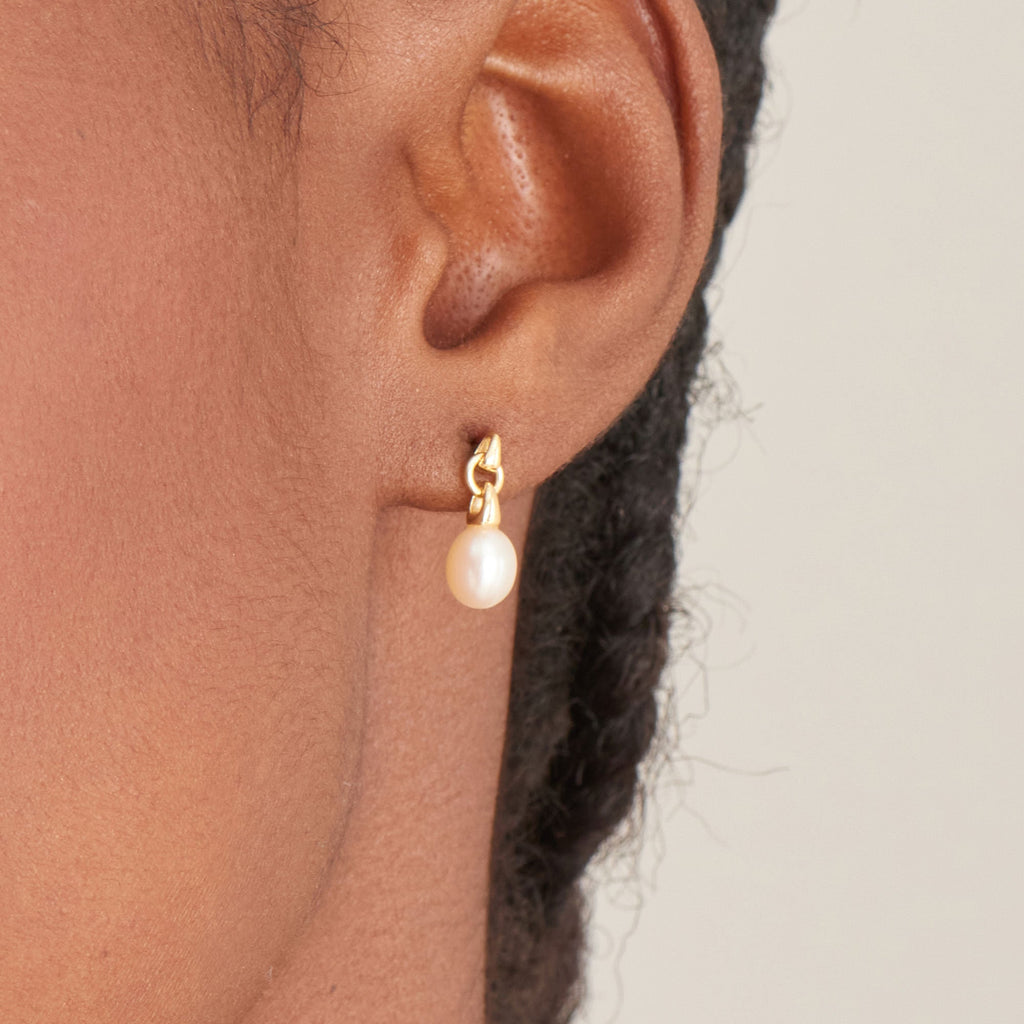 Ania Haie Gold Pearl Drop Stud Earrings Earrings Ania Haie   