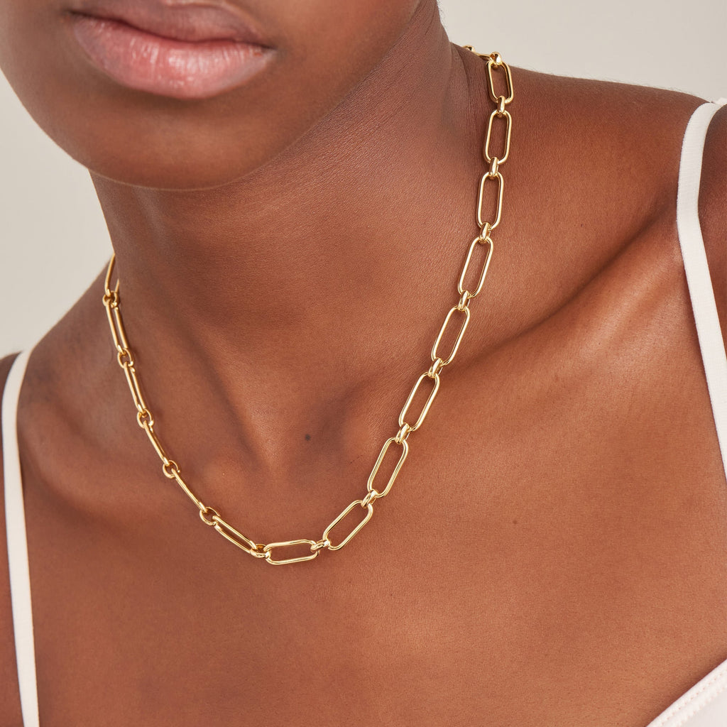 Ania Haie Gold Cable Connect Chunky Chain Necklace Necklaces Ania Haie   