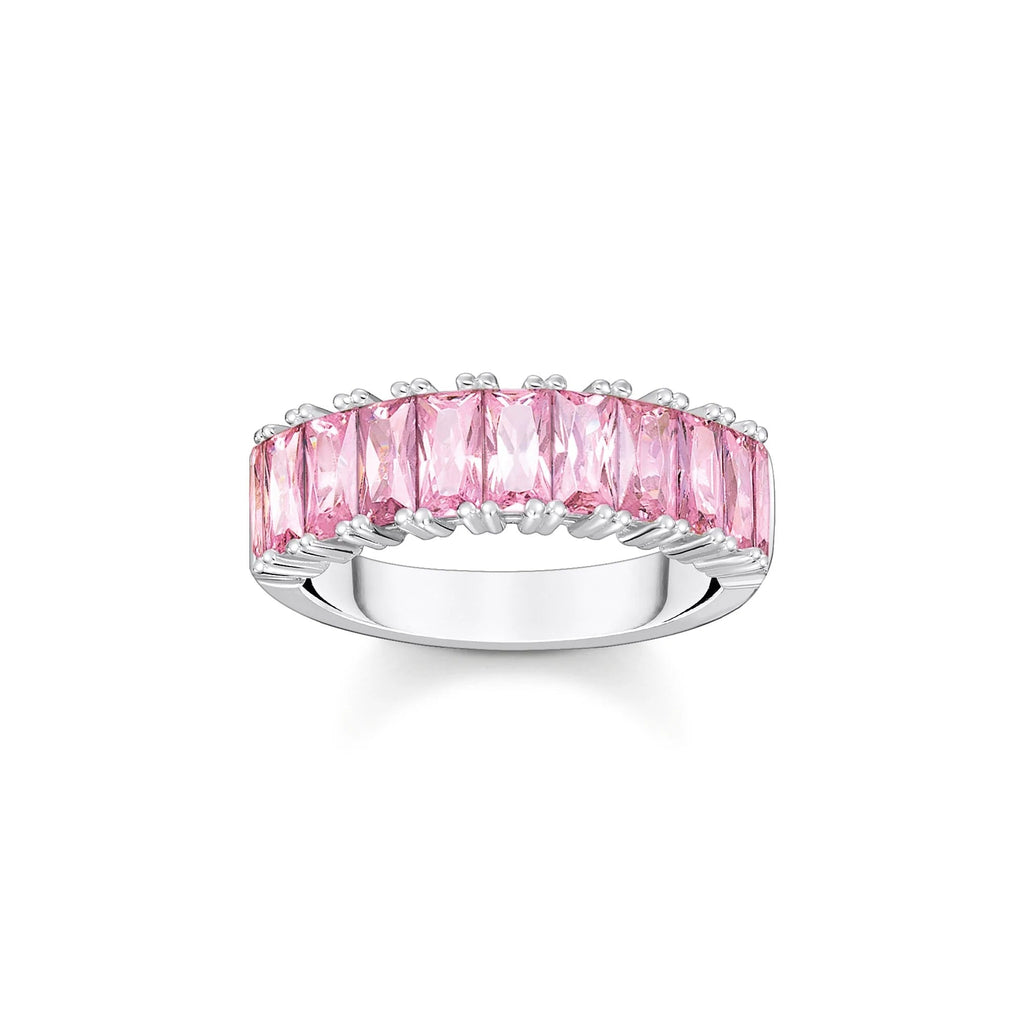 THOMAS SABO Heritage Pink Baguette Cut Silver Ring Ring Thomas Sabo 50  