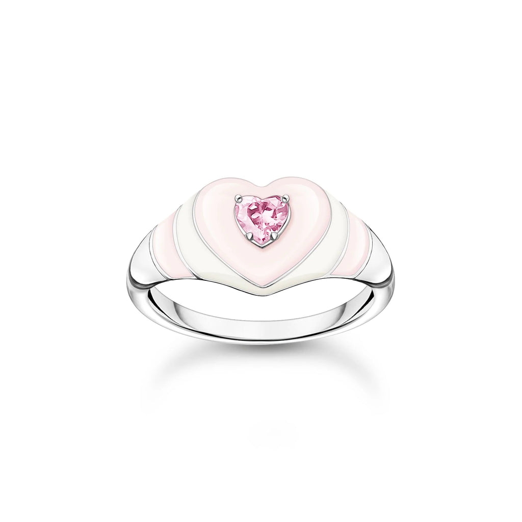 THOMAS SABO Pink Heart Ring Silver Ring Thomas Sabo 50  