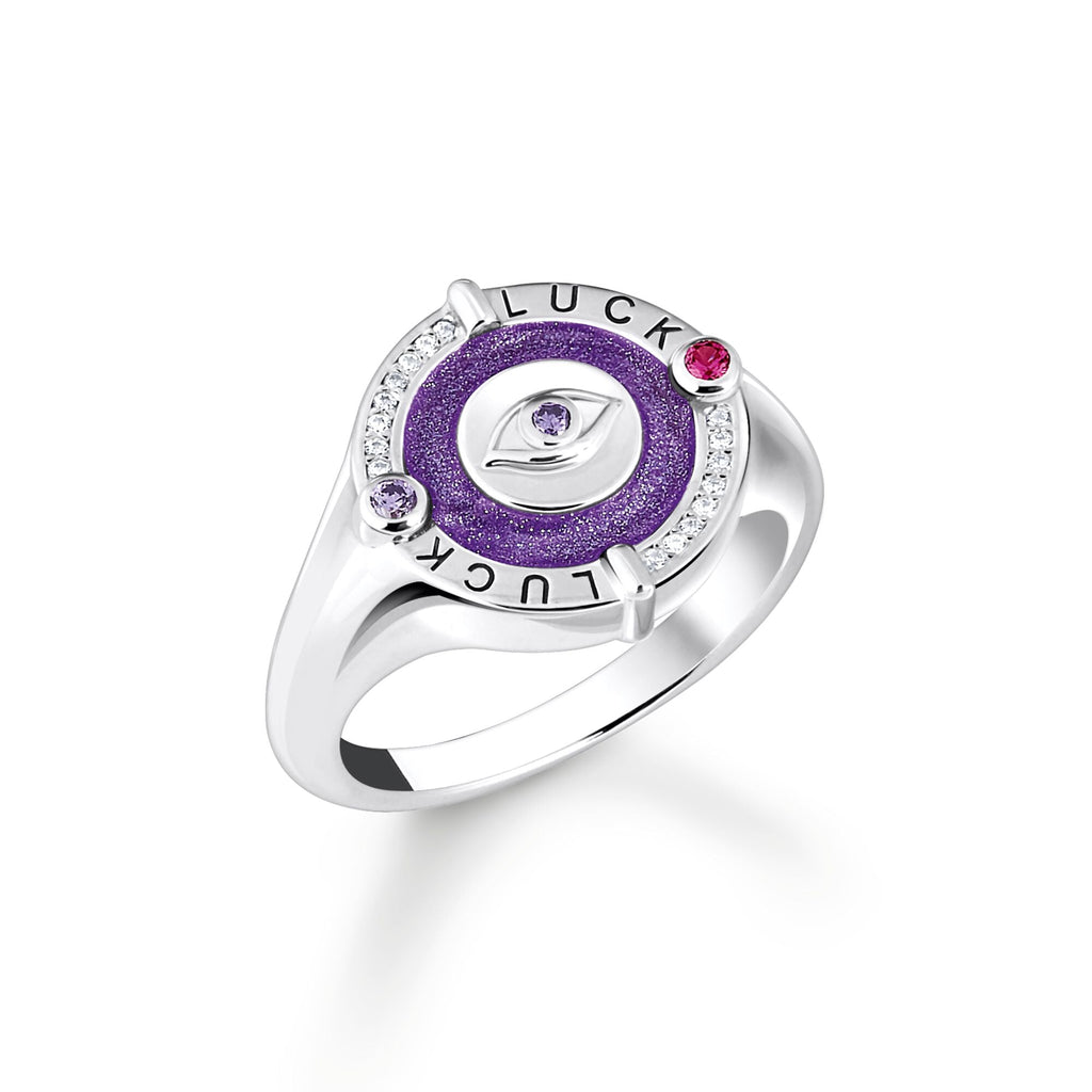 THOMAS SABO Cosmic Luck Signet Ring with Colourful Stones Ring Thomas Sabo   