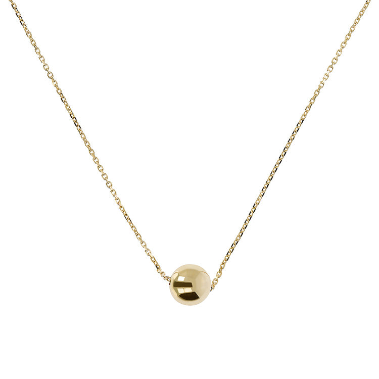 9K Yellow Gold Single Ball Necklace 45cm Necklace 9K Gold Jewellery   