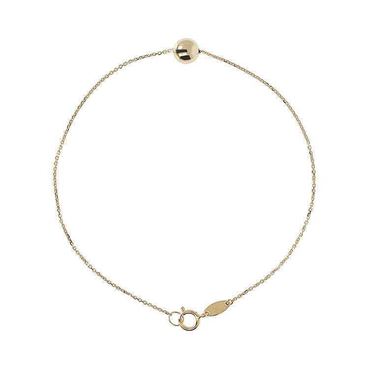 9K Yellow Gold Single Ball Necklace 19cm Necklace 9K Gold Jewellery   