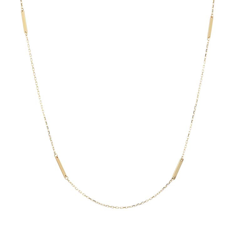 9K Yellow Gold Forzatina Plate Necklace Necklaces 9K Gold Jewellery   