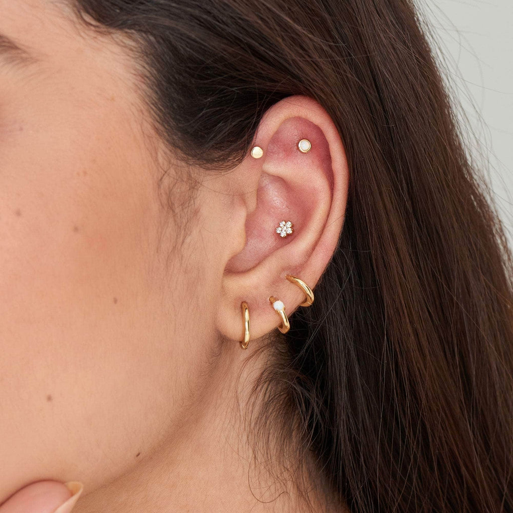 Ania Haie Gold Disc Barbell Single Earring Earrings Ania Haie   