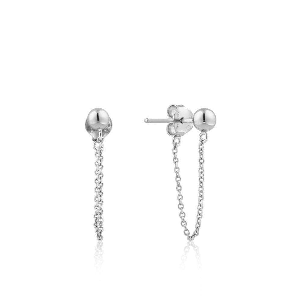 Ania Haie Modern Chain Stud Earrings - Silver Earrings Ania Haie Default Title  