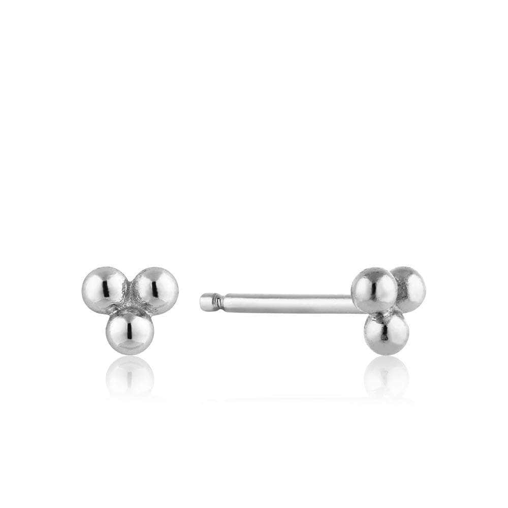 Ania Haie Modern Triple Ball Stud Earrings - Silver Earrings Ania Haie Default Title  