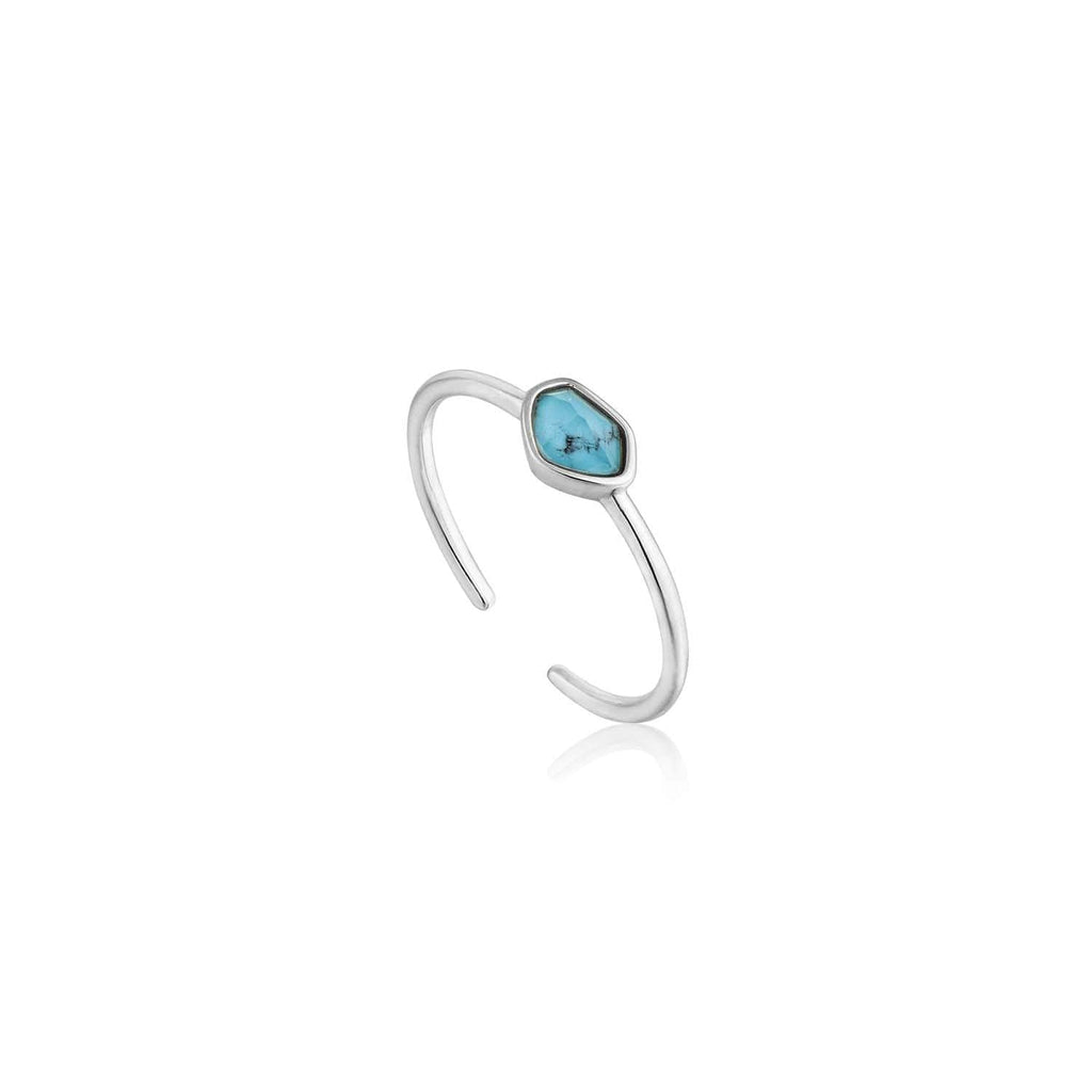 Ania Haie Turquoise Adjustable Ring - Silver Ring Ania Haie Default Title  