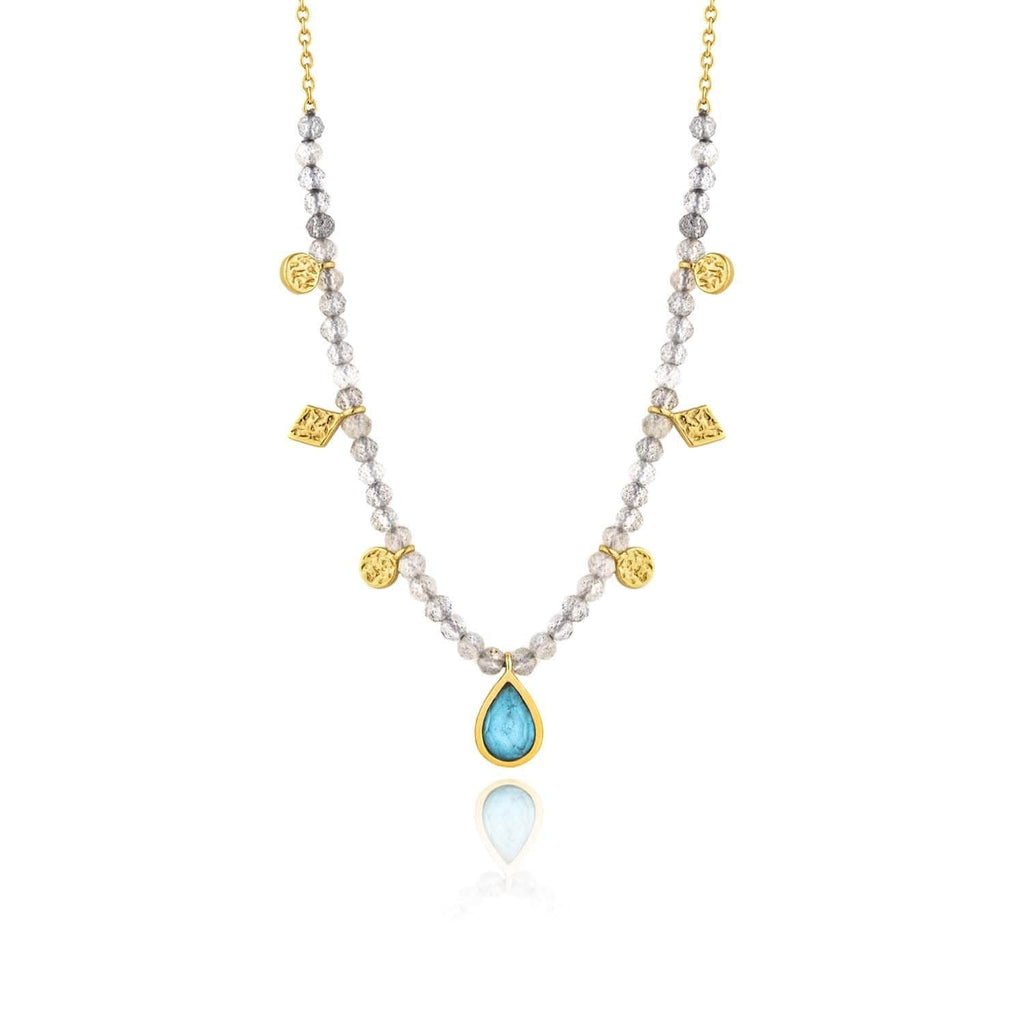 Ania Haie Turquoise Labradorite Necklace - Gold