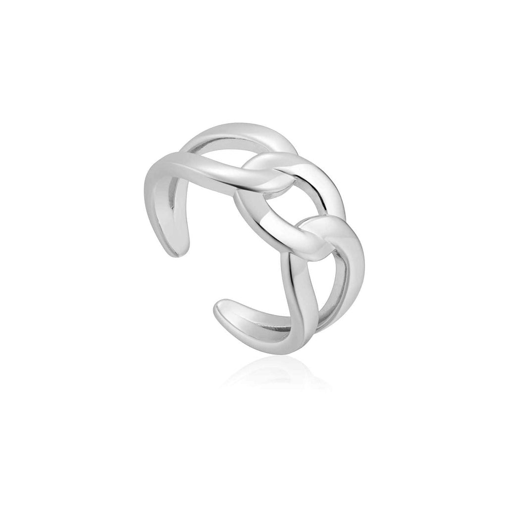 Ania Haie Wide Curb Chain Adjustable Ring - Silver Ring Ania Haie Default Title  