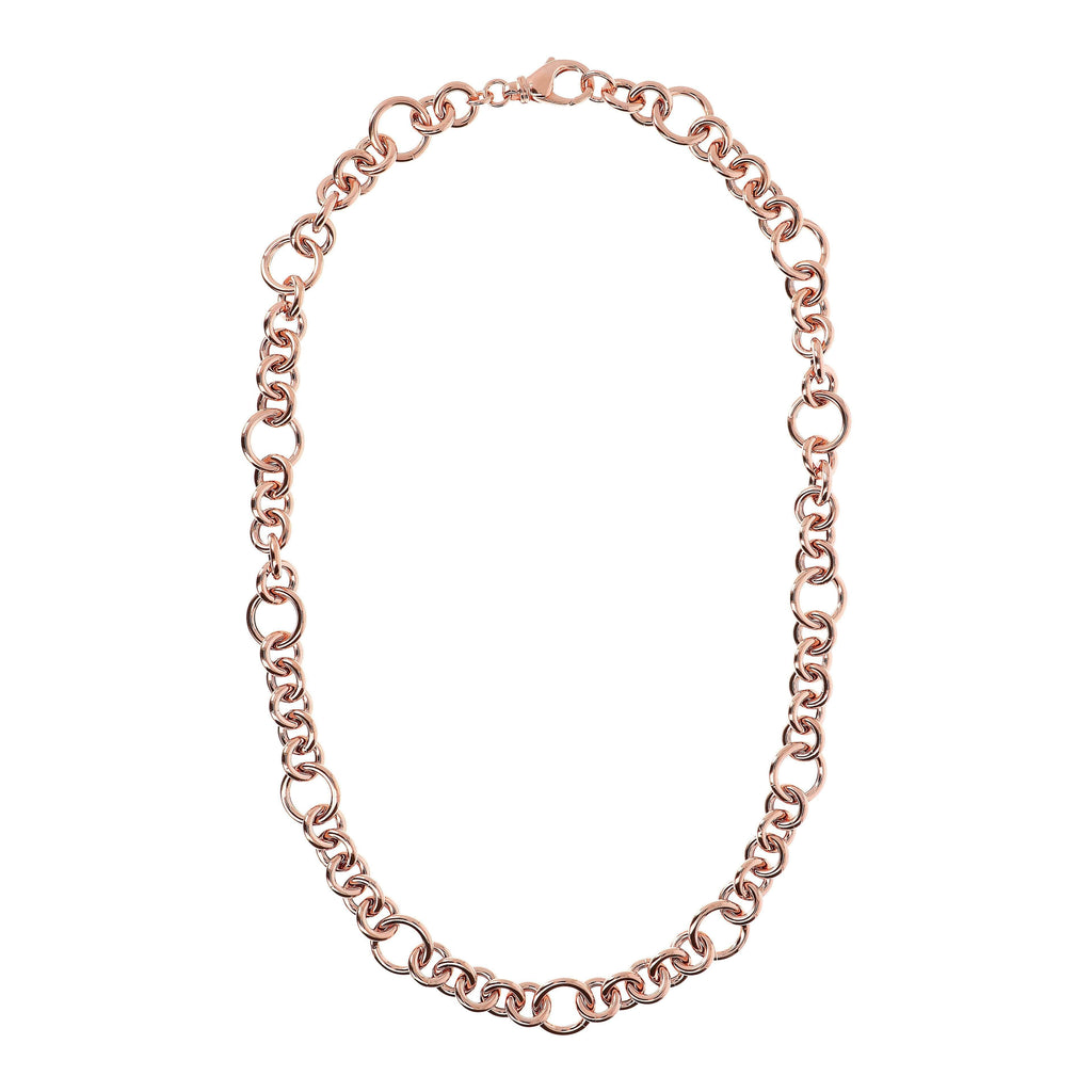 Bronzallure Necklace with Rolò Chain and Rings Necklace Bronzallure   
