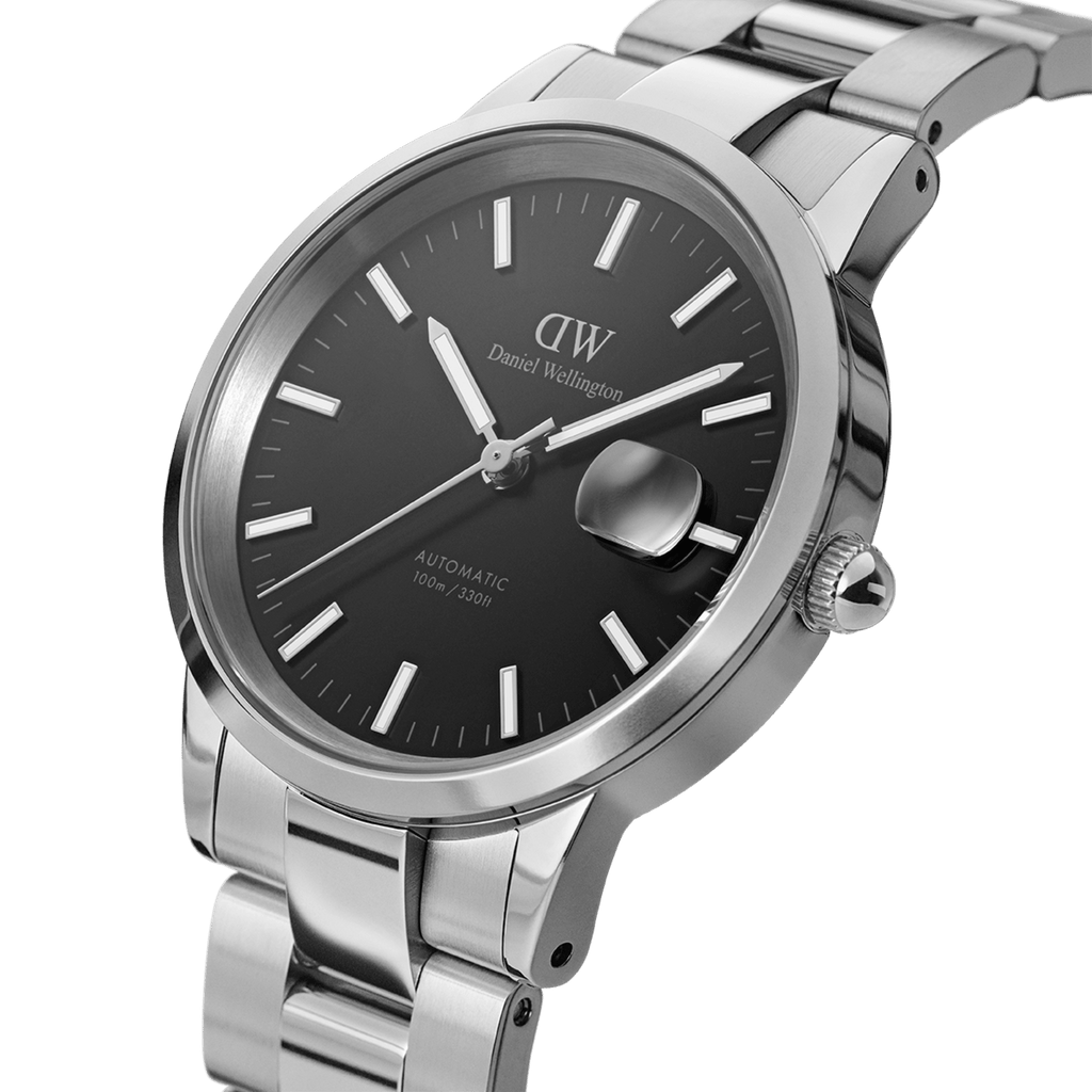 Daniel Wellington Iconic Link Automatic 40 Silver & Black Watch Watch Daniel Wellington   