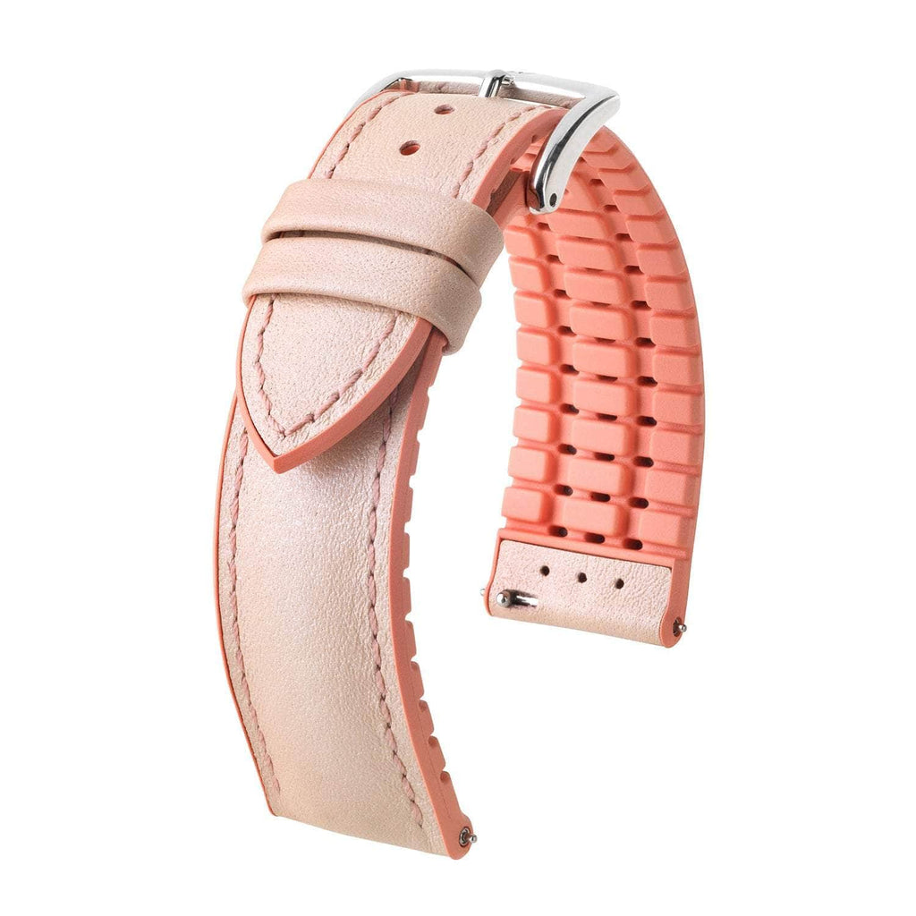 Hirsch Lindsey Apricot Ladies Leather & Rubber Performance Watch Band Watch Band Hirsch   