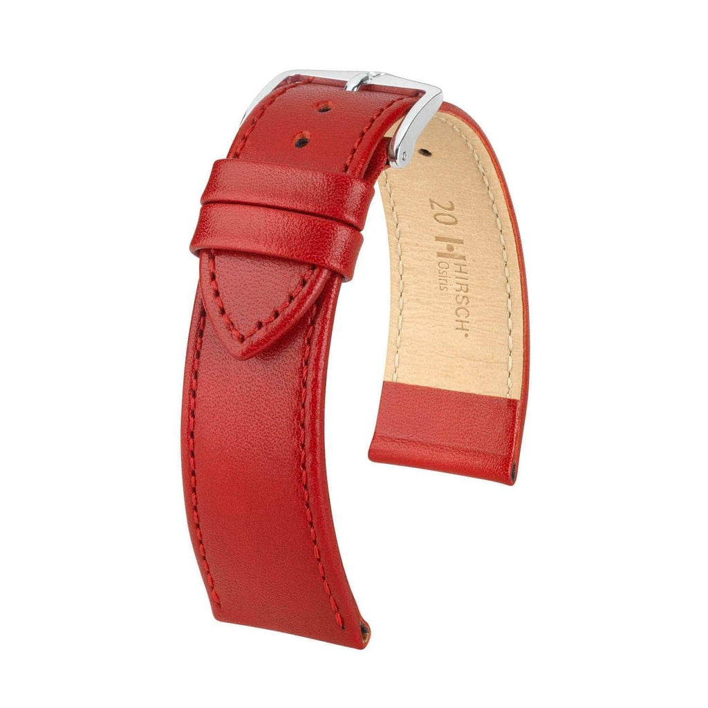 Hirsch Osiris Red Calf Leather Watch Band Watch Band Hirsch   
