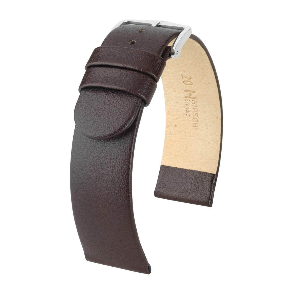 Hirsch Scandic Brown Calf Leather Watch Band Watch Band Hirsch   