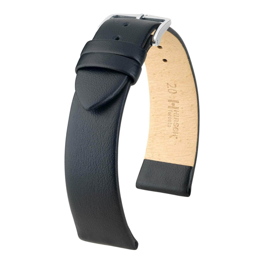 Hirsch Toronto Black Fine-Grained Leather Watch Band Watch Band Hirsch   