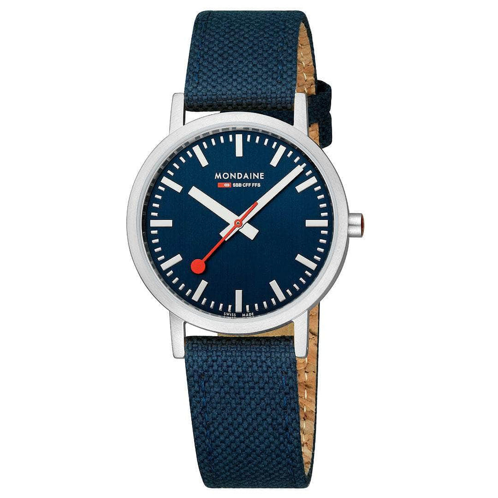 Mondaine Official Swiss Railways Classic Deep Blue 36mm Watch Watch Mondaine   