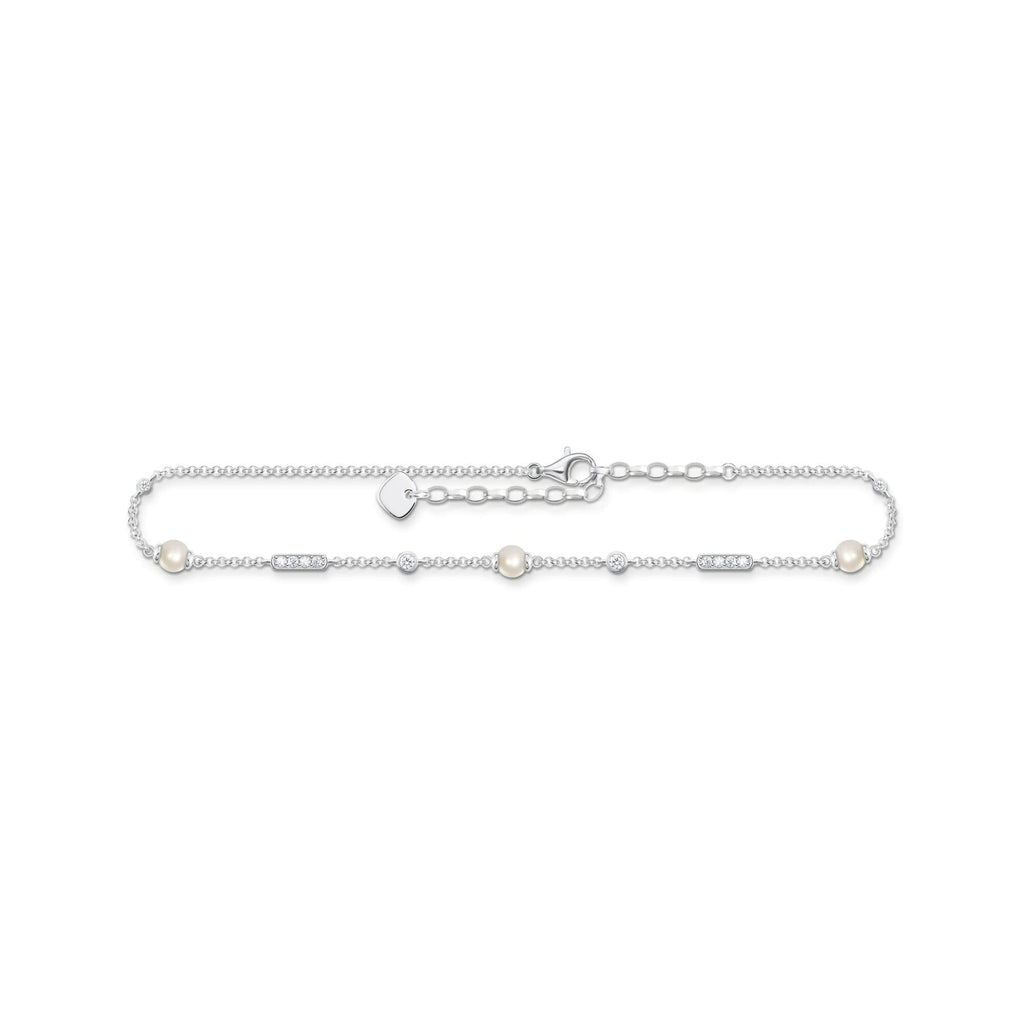 Thomas Sabo Anklet with pearls and white stones silver Anklet Thomas Sabo   