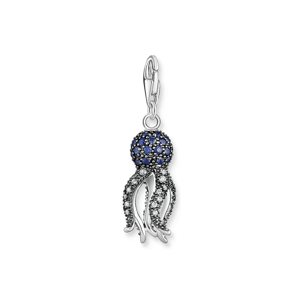Thomas Sabo Charm pendant octopus with blue stones Charms & Pendants Thomas Sabo   